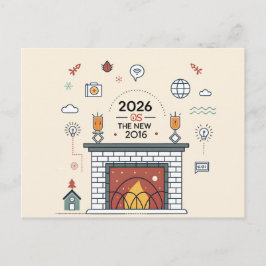 2026 Ist Die Neue 2016 Digitale Kultur Vektor Postkarte