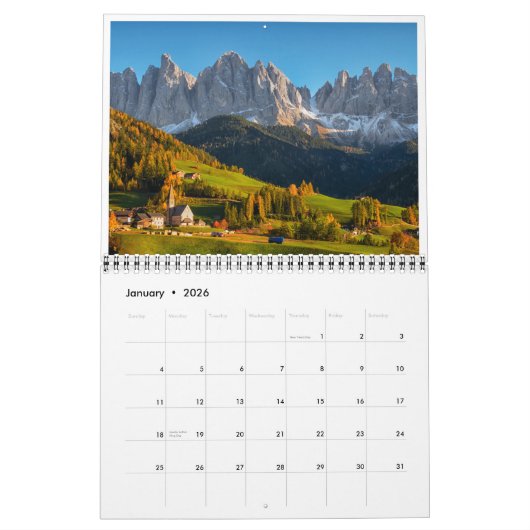 2026 Italy landscape photography Kalender (Jan 2026)