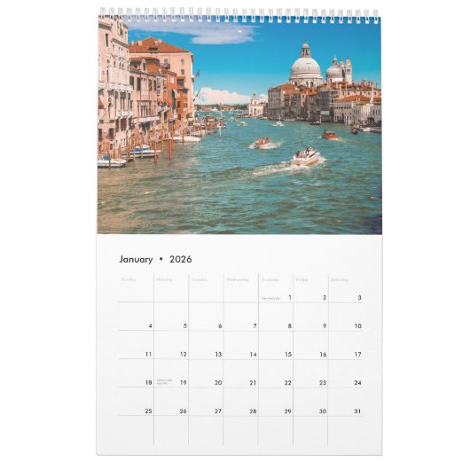 2026 Italy Wall Calendar Kalender (Jan 2026)