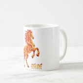 2026 Jahr des Feuerpferdes Kaffeetasse (VorderseiteRechts)