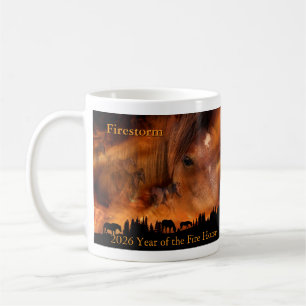2026 Jahr des Feuerpferds - Firestorm Kaffeetasse
