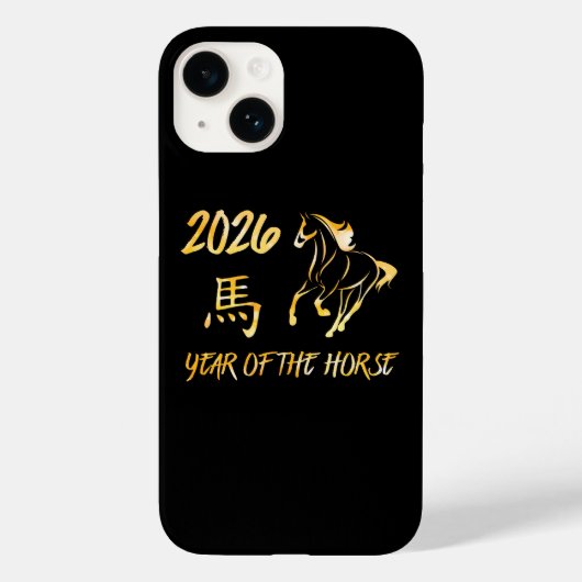 2026 Jahr des Pferdes Case-Mate iPhone Hülle (Rückseite)