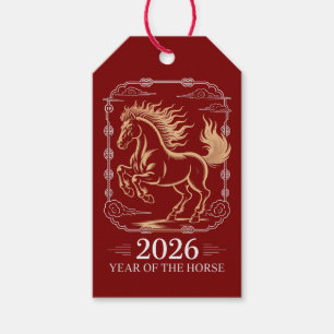 2026 Jahr des Pferdes Geschenkanhänger