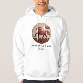 2026 Jahr des Pferdes – Mondneujahrs-Kunst Hoodie