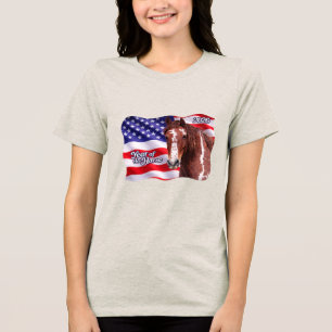 2026 Jahr des Pferdes Tri-Blend Shirt