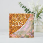 2026 Jahr enthüllt - goldene Blume (Stehend Vorderseite)