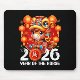 2026 Jahr Pferd Chinesische Neujahrs-Kunst Mousepad
