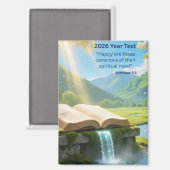 2026 Jahr Text Paradies Magnet (Vorderseite/Rückseite)