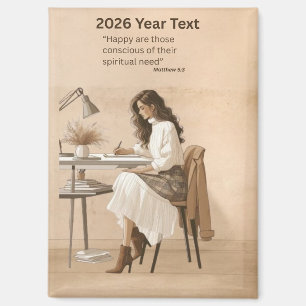 2026 Jahr Text Schriftzug Schreiben Magnet