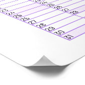 2026 Jahr-zu-Blick Wandkalender Poster (Ecke)