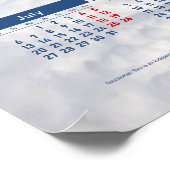 2026 Jahres-Wandkalender Poster (Ecke)