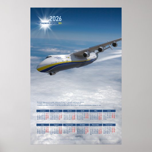 2026 Jahres-Wandkalender Poster (Vorne)