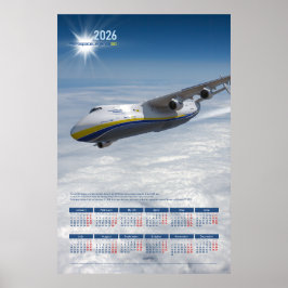 2026 Jahres-Wandkalenderposter Antonow-225 Mrija Poster