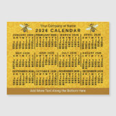2026 Jahreskalender Bienenhonigwabe Imkerei Benutz Magneteinladung (Vorderseite)