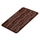 2026 Jahresmonatskalender Braunes Holzstruktur Ein Magnet (Linke Seite)