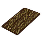2026 Jahresmonatskalender Dunkle Kaffeebohnen Magnet (Linke Seite)