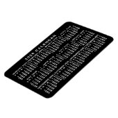 2026 Jahresmonatskalender Klassisch Schwarz und We Magnet (Linke Seite)