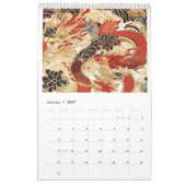 2026 Japanische Chiyogami-Muster Kalender (Jan 2027)