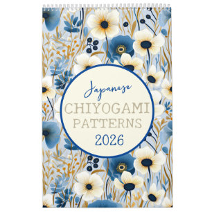 2026 Japanische Chiyogami-Muster Kalender
