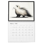 2026 Japanischer Tintenspass Tier 12 Monate Kalender (Feb 2026)