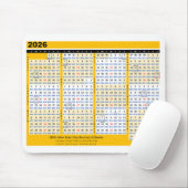 2026 Juliandatums- (Tagesnummer-) Mauspad (Mit Mouse)