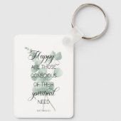 2026 JW Jahr Text Matthew 5:3 mit Eukalyptus Schlüsselanhänger (Rückseite)