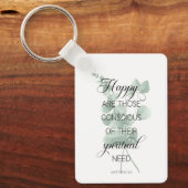 2026 JW Jahr Text Matthew 5:3 mit Eukalyptus Schlüsselanhänger (Vorderseite)