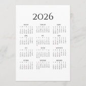 2026 JW Year Text Calendar Card Programm (Rückseite)