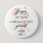 2026 JW Year Text Matthew 5:3 with Spring Flowers Button (Vorderseite)