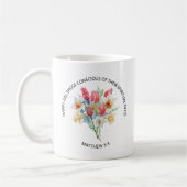 2026 JW Year Text Matthew 5v3 Spring Flowers Kaffeetasse (Links)