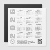 2026 Kalendar QR Code Firmenlogos Magnetkarte (Vorne/Hinten)