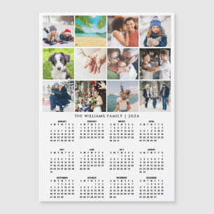 2026 Kalender 12 Foto Collage Magnet