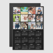 2026 Kalender 12 Foto Collage Magnet (Vorne/Hinten)