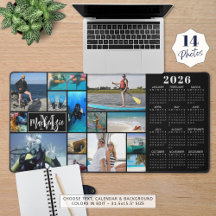 2026 Kalender 14 Fotos Monogramm Name benutzerdefi