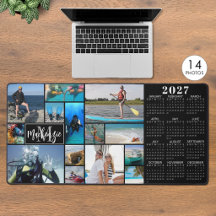 2026 Kalender 14 Fotos Monogramm Name benutzerdefi
