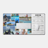 2026 Kalender 15 Fotos Monogramm benutzerdefiniert Schreibtischunterlage (Tastatur & Maus)