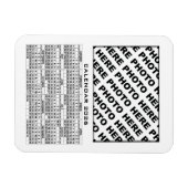 2026 Kalender 1 Fotos Magnet Weiß hinzufügen (Horizontal)