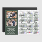 2026 Kalender 2 Foto Modernes Magazin Green Magnet (Vorne/Hinten)