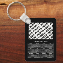 2026 Kalender 2 Fotos Schlüsselanhänger aus Metall