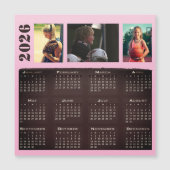 2026 Kalender 3 Fotocollage Magnet-Karte Magnetkarte (Vorderseite)
