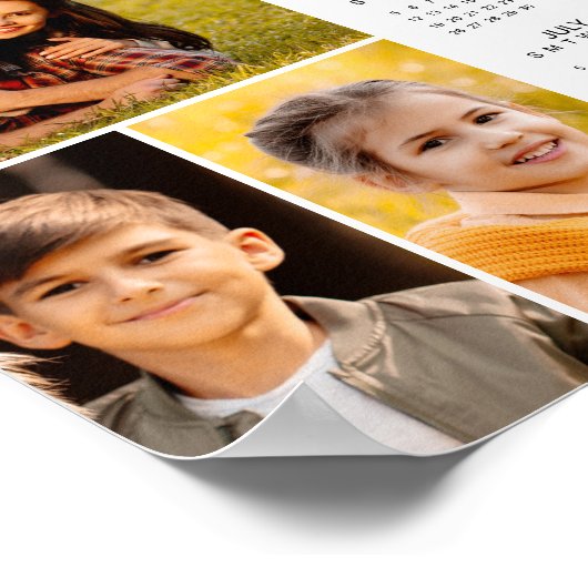 2026 Kalender 3 FotoCollage Personalisiertes Poste Poster (Ecke)