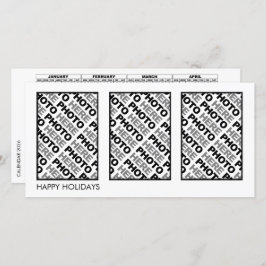 2026 Kalender 3 Fotos Karte hinzufügen