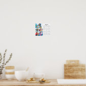2026 Kalender 4 Foto Einfacher Poster (Küche)