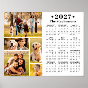 2026 Kalender 5 Foto-Collage Personalisiertes Post Poster