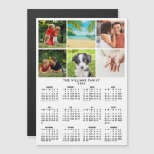 2026 Kalender 6 Foto Collage Modern Magnet (Vorne/Hinten)