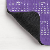 2026 Kalender Benutzerdefinierter Name Lila Leinen Mousepad (Ecke)