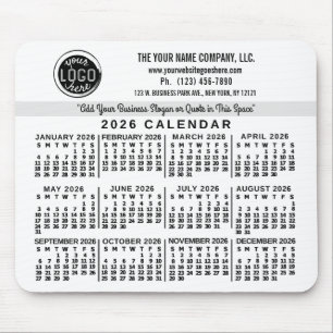 2026 Kalender Benutzerdefiniertes Geschäft Logo Na Mousepad