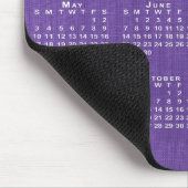 2026 Kalender Benutzerfoto Lila Leinenstruktur Mousepad (Ecke)