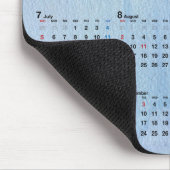 2026 Kalender Blaue Aquarell-Abstraktion Mousepad (Ecke)