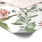 2026 Kalender Blumen Schmetterlinge Poster (Ecke)